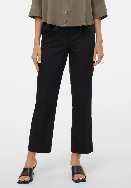 Vero Moda Kinsey Ankle Grazer Trousers, Black Trousers Hiking Durable