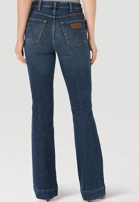 Wrangler Retro Bailey Trouser Jean Women's 112356616 Trousers Culottes Wide Leg