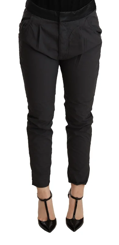 CYCLE  Mid Waist Slim Fit Skinny Cotton Women's Trouser Trousers Leather Faux
