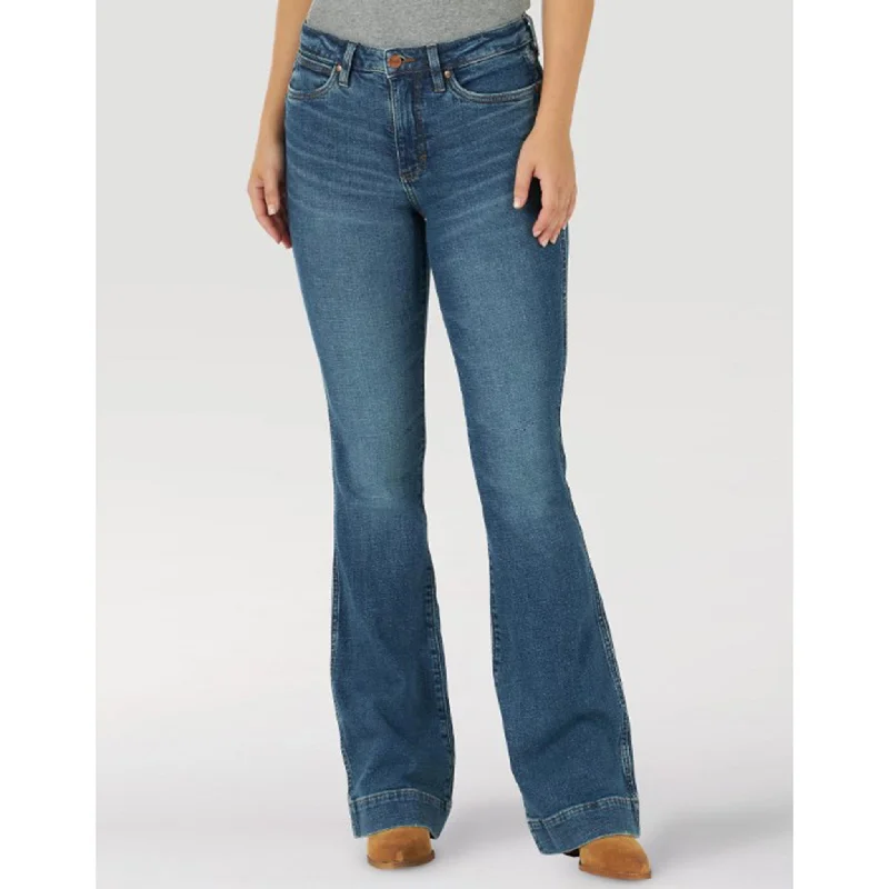 Wrangler Women's High Rise Hadley Trouser Trousers Floral Bohemian