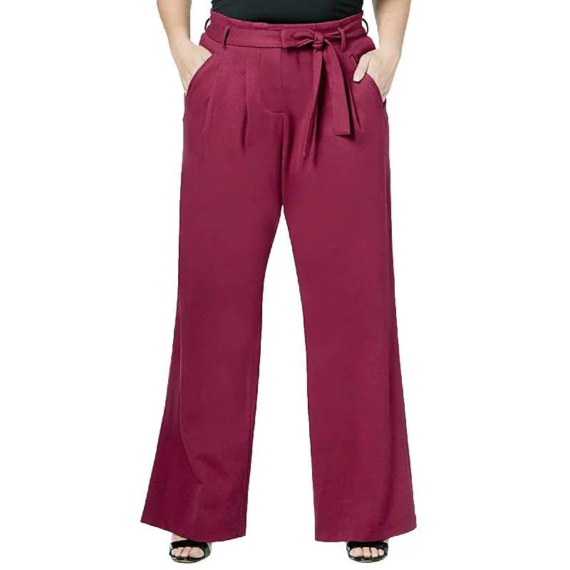 Melissa McCarthy Seven7 Purple Pull On Wide Leg Pleated Trousers Pants Plus Size Trousers Travel Practical Melissa McCarthy Seven7 Purple Pull On Wide Leg Pleated Trousers Pants Plus Size Trousers Travel Practical