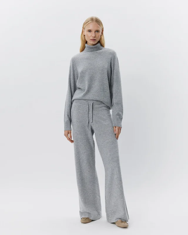 VELOSW TROUSERS - Grey melange Trousers Evening Elegant