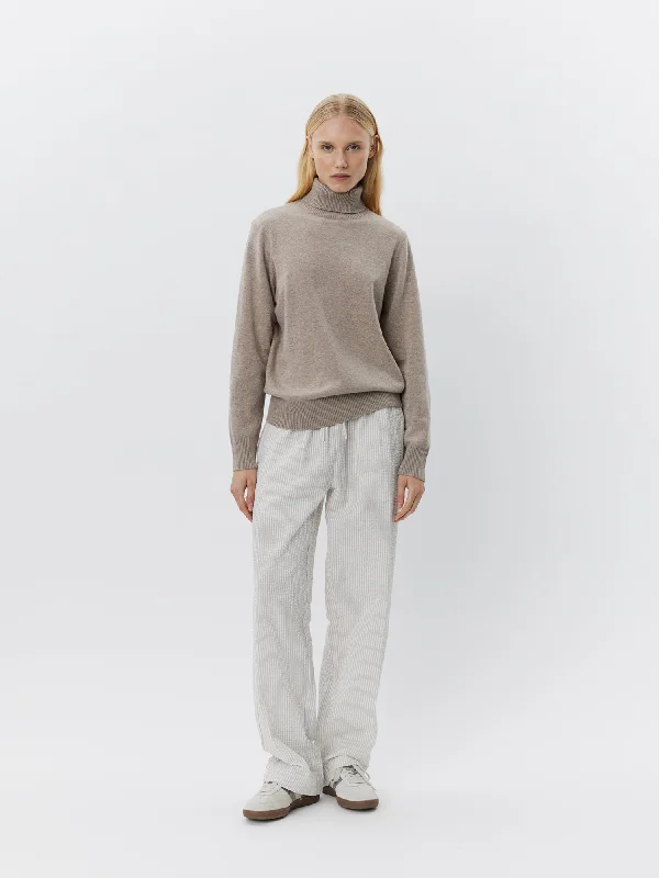 ABIGAILESW TROUSERS - Antique White w Black Trousers Party Sparkling