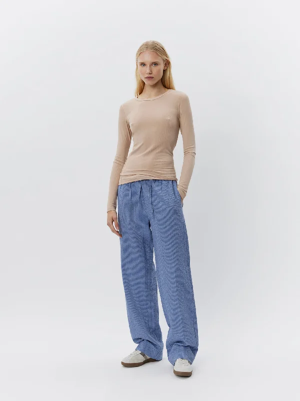 ABIGAILESW TROUSERS - Blue-Black w Antique White Trousers Prom Sequined