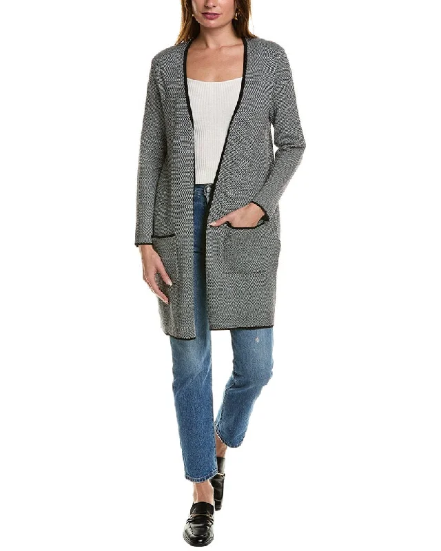 Anne Klein Oversized Cardigan Cotton Fabric Linen Fabric Terry Fabric