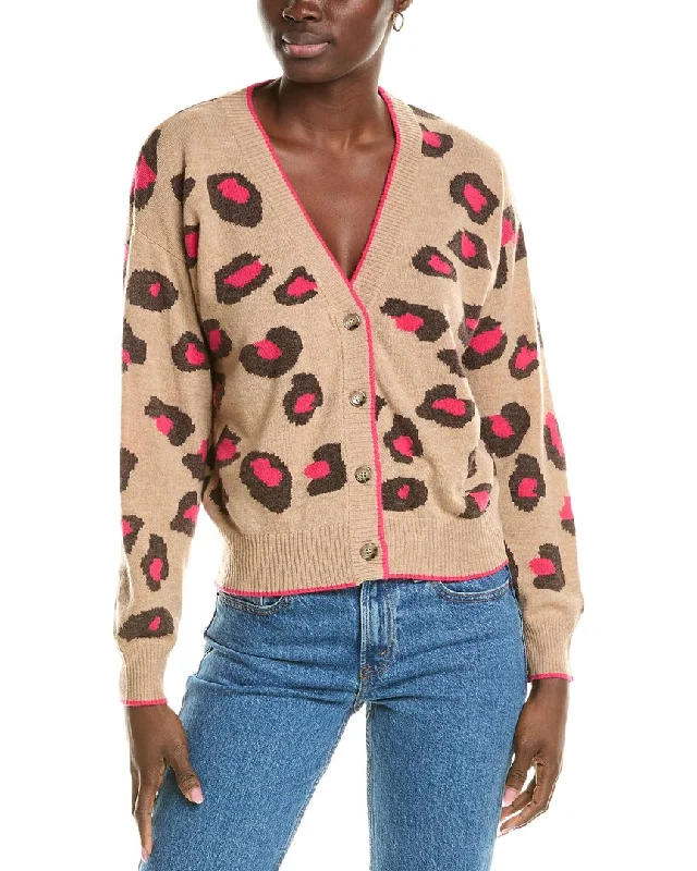 Brodie Cashmere Wool & Cashmere-Blend Intarsia Leopard Cardigan Velvet Chenille Corduroy Brodie Cashmere Wool & Cashmere-Blend Intarsia Leopard Cardigan Velvet Chenille Corduroy