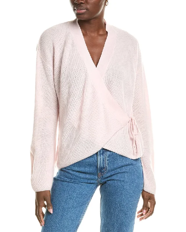 Brodie Cashmere Wool & Cashmere-Blend Ribbed Wrap Cardigan Iron Safe Non-Iron Wrinkle Free Brodie Cashmere Wool & Cashmere-Blend Ribbed Wrap Cardigan Iron Safe Non-Iron Wrinkle Free