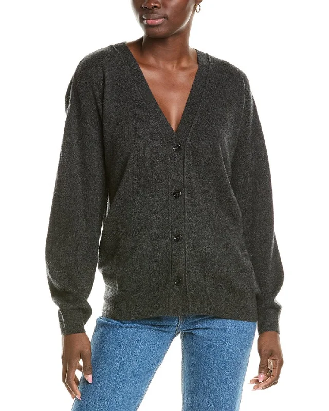 Brodie Cashmere Wool & Cashmere-Blend Roll Edge Luxe Cardigan Embroidered Appliqued Beaded Brodie Cashmere Wool & Cashmere-Blend Roll Edge Luxe Cardigan Embroidered Appliqued Beaded