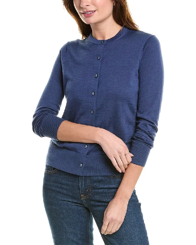 Brooks Brothers Wool Cardigan Embroidered Appliqued Beaded