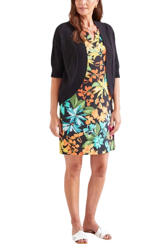 Cocoon Cardigan In Black Machine Wash Dry Clean Hand Wash