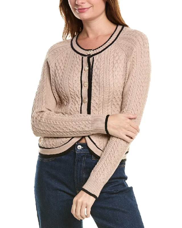FATE Cable Cardigan Velvet Chenille Corduroy