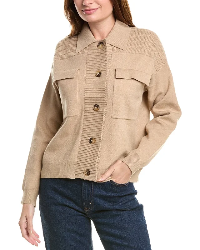 FATE Cardigan Silk Blend Satin Velvet