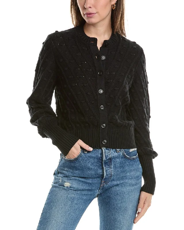 Forte Cashmere Bobble Cardigan Slim Fit Regular Fit Oversized