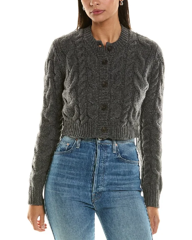 FRAME Denim Cable Wool Cardigan Boxy Cardigan Fitted Cardigan A-Line