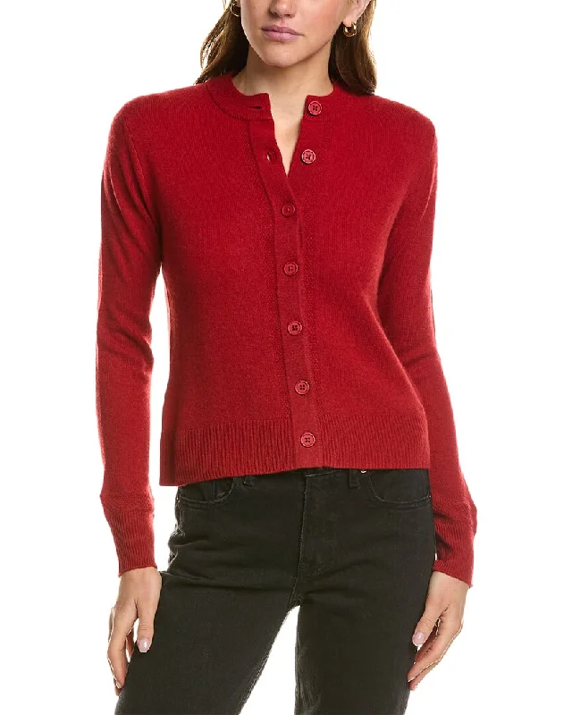 Hannah Rose Wool & Cashmere-Blend Cardigan Satin Fabric Silk Fabric Chiffon Fabric
