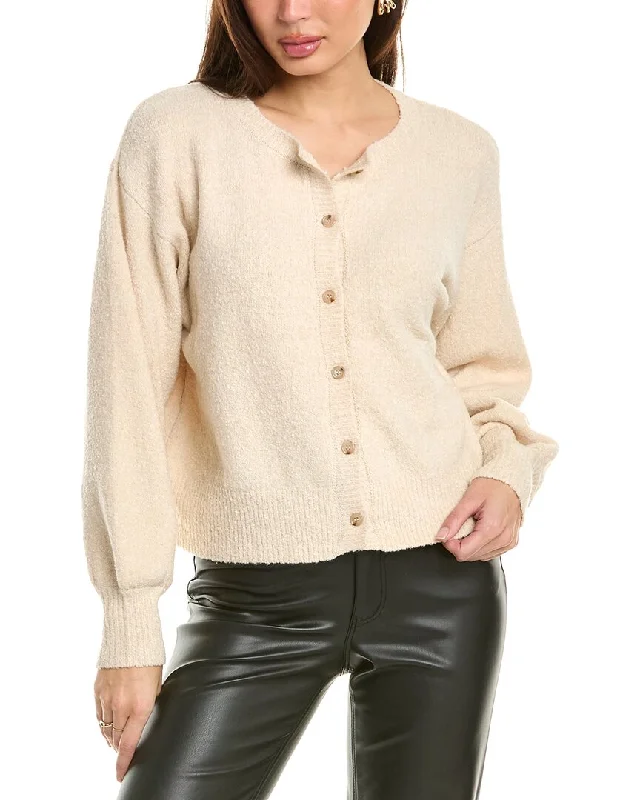 Harper Button Front Cardigan Crew Neck V-Neck Turtle Neck