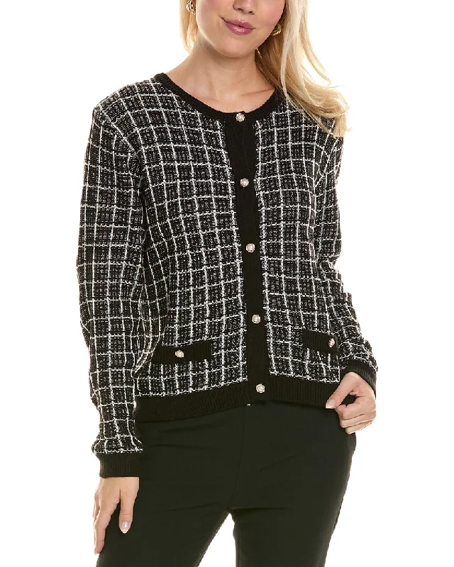 Joseph A. Textured Cardigan Fleece Cardigan Nylon Polyester