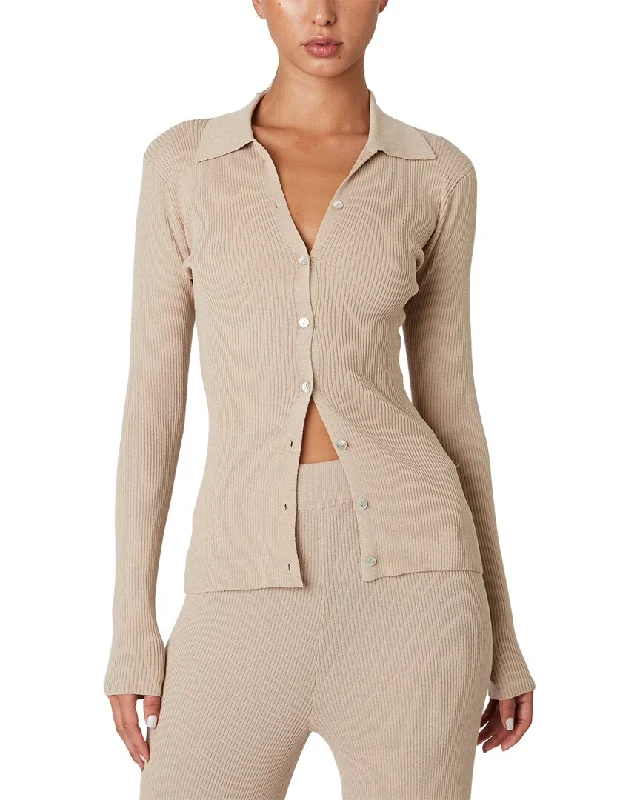 NIA Willow Cardigan Boat Neck Shawl Collar Notched Collar