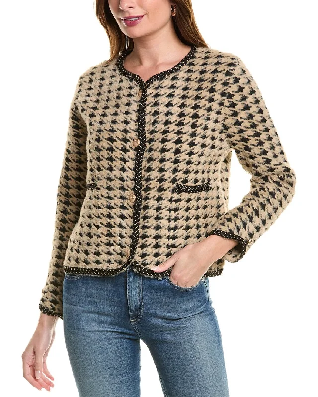 Rain + Rose Cardigan Fleece Cardigan Nylon Polyester
