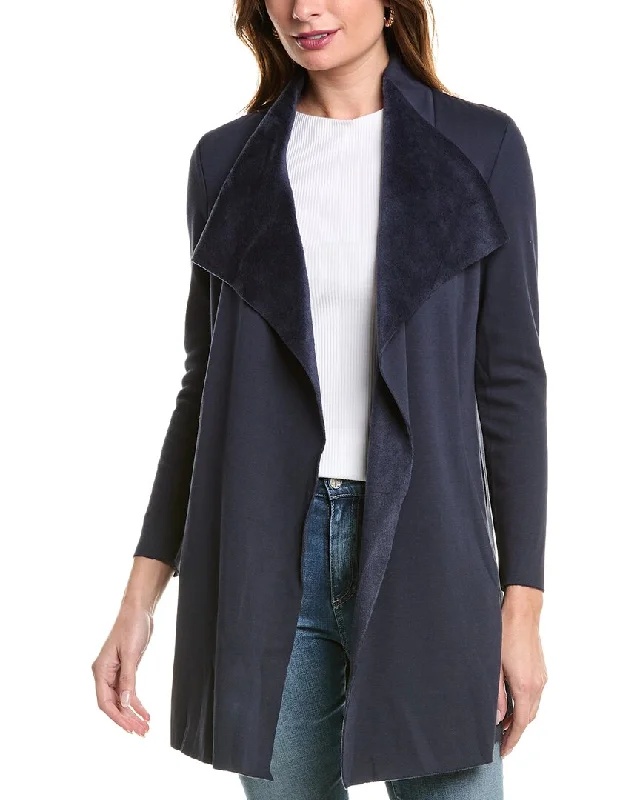 Rain + Rose Cardigan Mesh Cardigan Canvas Denim