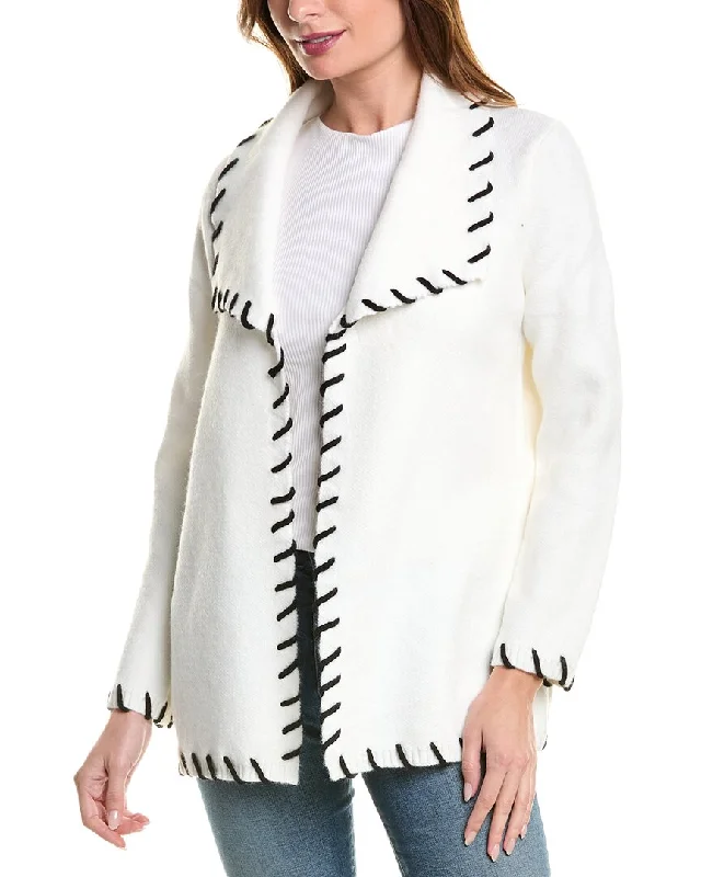 Rain + Rose Cardigan Handmade Hand-knitted Hand-woven