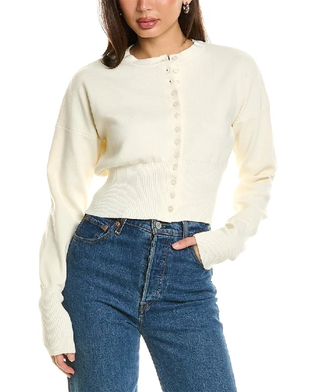SERENETTE Cardigan Spandex Rayon Corduroy