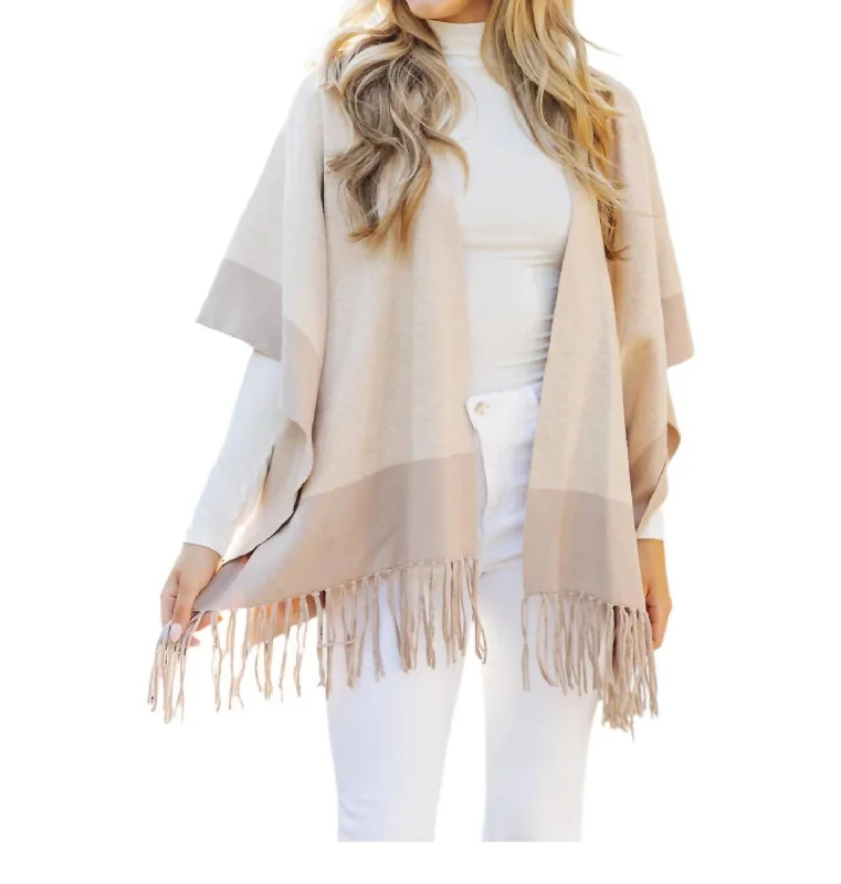 The Paris Cardigan In Cream/taupe Denim Fabric Leather Fabric Suede Fabric