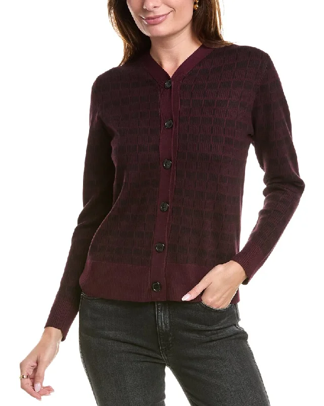 YAL New York V-Neck Cardigan Open Front Closed Front Wrap Front
