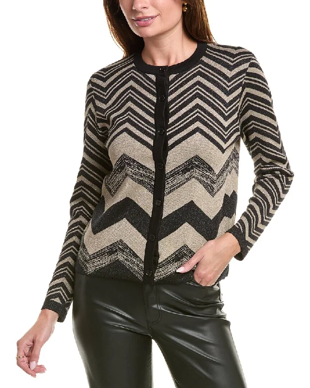 YAL New York Wave Print Cardigan Handmade Hand-knitted Hand-woven