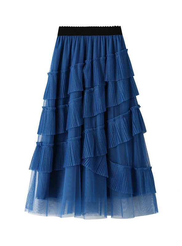 MULTI-LAYER CAKE SKIRT GAUZE SKIRT wool skirt sturdy