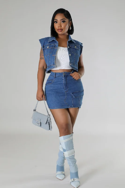 Between Flings Skirt Set flowy skirt hem