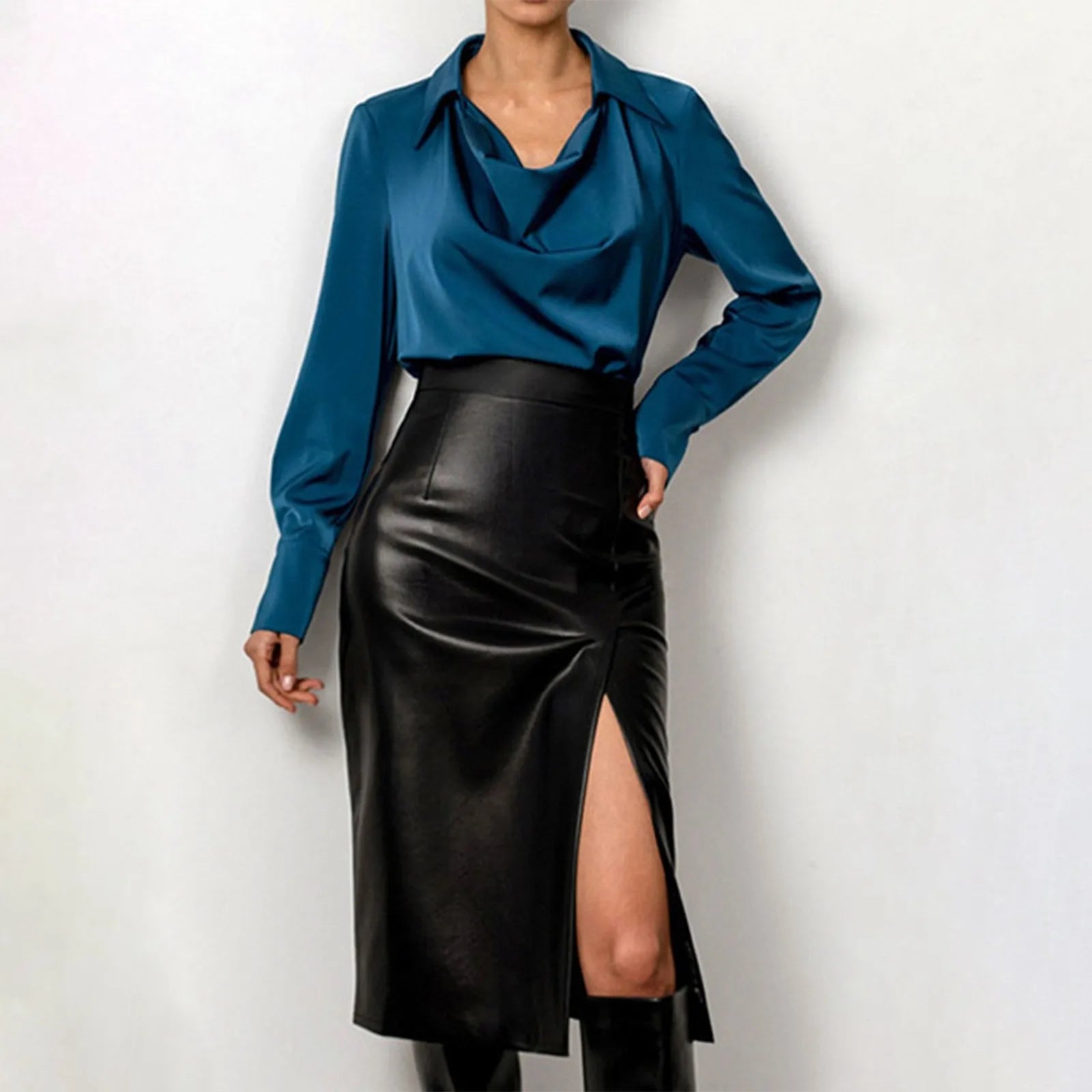 2024 Women Streetwear High Waist Fashion With Pockets Blue Short Jeans Skirt denim skirt classic