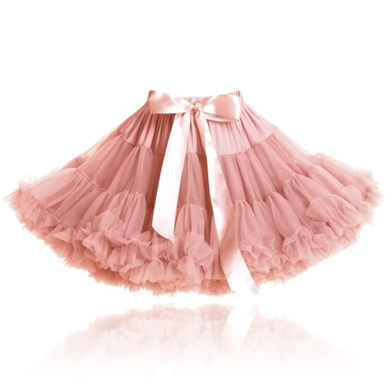 Dolly by Le Petit Tom Skirt Coral silk skirt lustrous