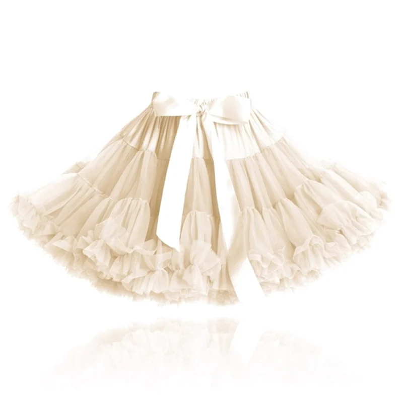 Dolly by Le Petit Tom Skirt Cream corduroy skirt textured