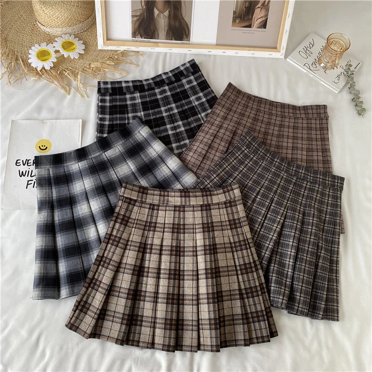Multi Plaid Tennis Skirt (5 Colors) lightweight skirt design