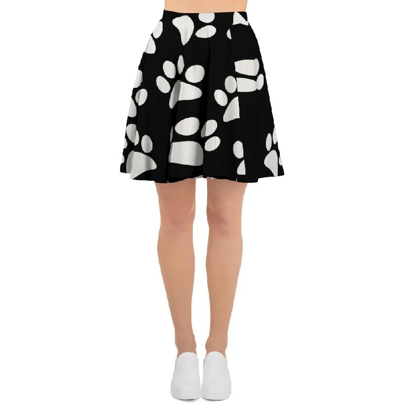 Paw Print Women's Skirt leather skirt sleek