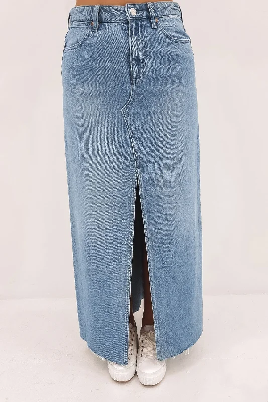 Repair Maxi Skirt Float One leather skirt sleek