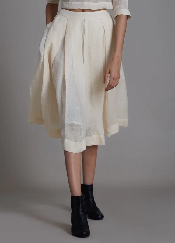 Solo Skirt- Oatmeal elastic waist skirt